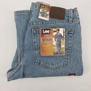Lee Regular Fit Straight Leg Light  stone Wash Mens Jeans 32x32 New With Tags